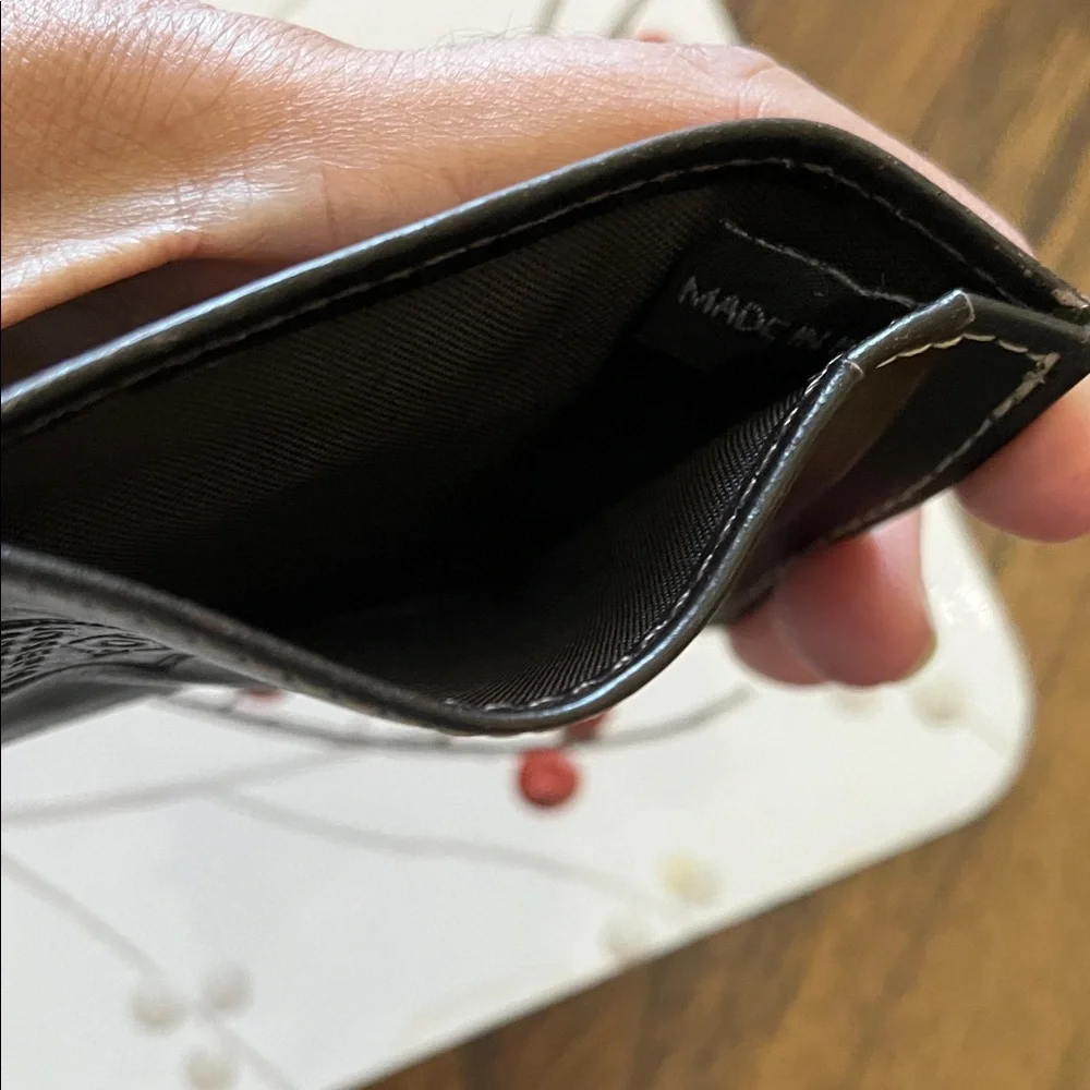Joseph Abboud Black Leather Money Clip
